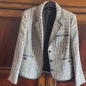Women's Brooks Brothers Tweed Blazer - Black and Gray